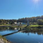 Flusslandschaft in Russland