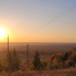 Sonnenuntergang Ascha Russland Süd-Ural